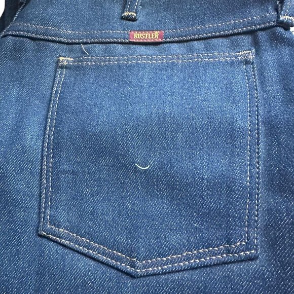 Vintage Boot Cut Rustler Jeans- New Dead Stock- 36 x 30- Dark Denim - Picture 9 of 15